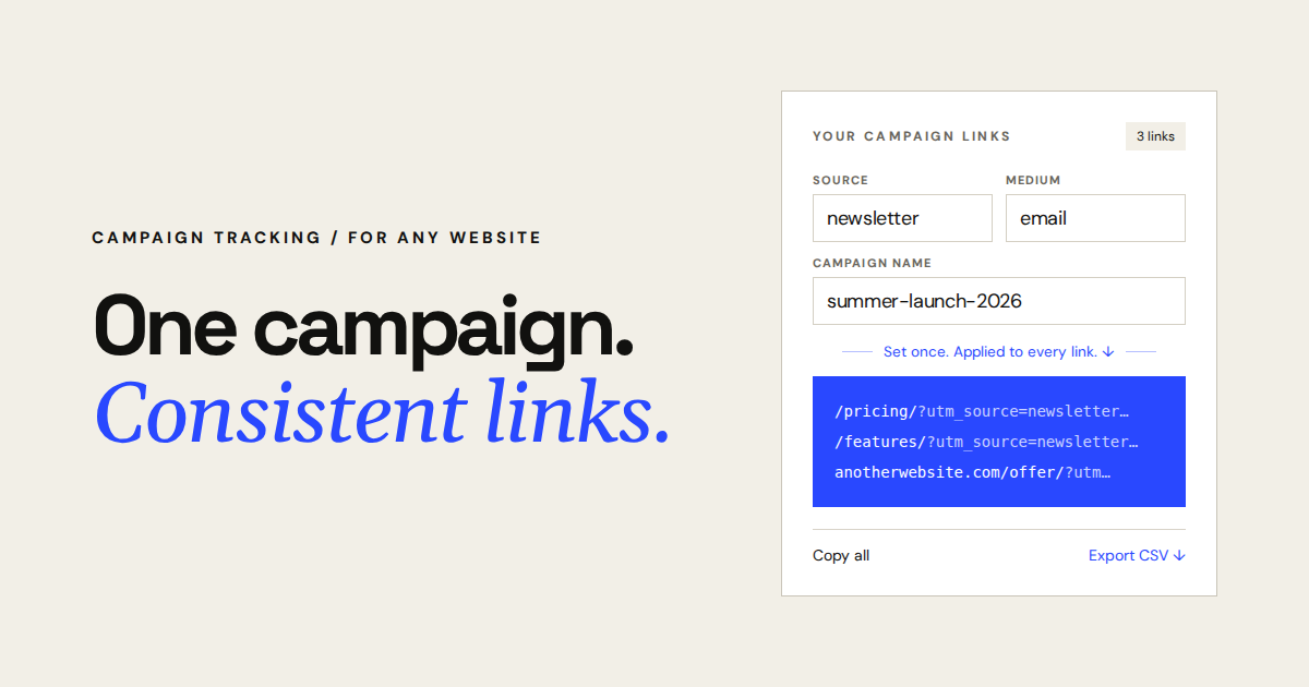 Campaign URL builder